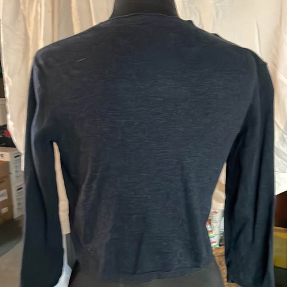 Navy cardigan organic cotton - Picture 3 of 4